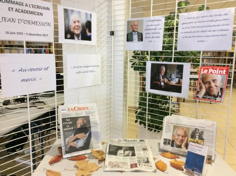 HOMMAGE À L’ÉCRIVAIN ET ACADÉMICIEN JEAN D’ORMESSON