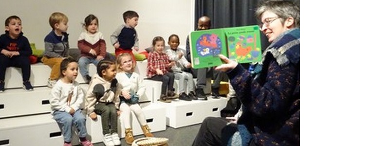 Les TPS/PS de la classe de Pascale à la médiathèque