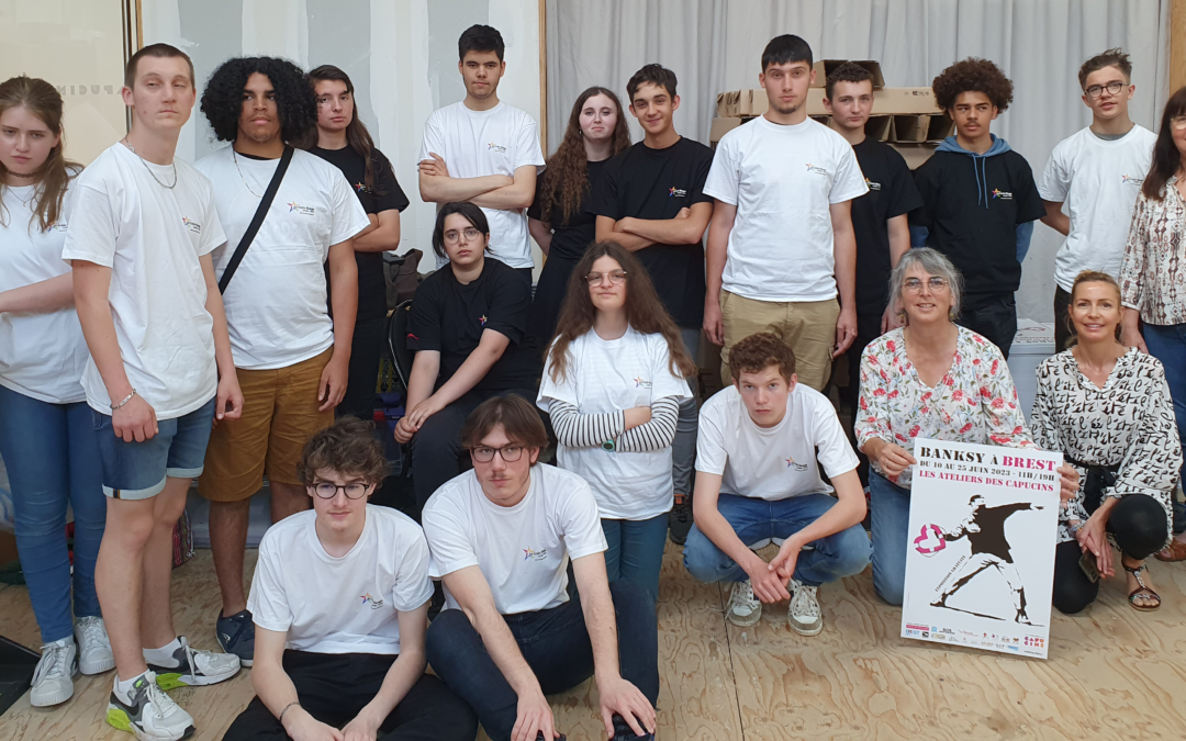 Les CAP Opérateurs en logistique bénévoles à l’expo de Banksy